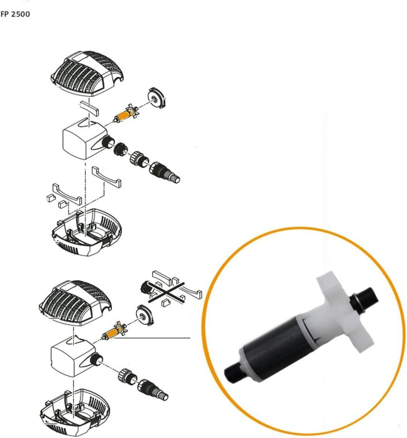 OASE 18013 Ersatzrotor kpl. ASE 2500 magnetisiert