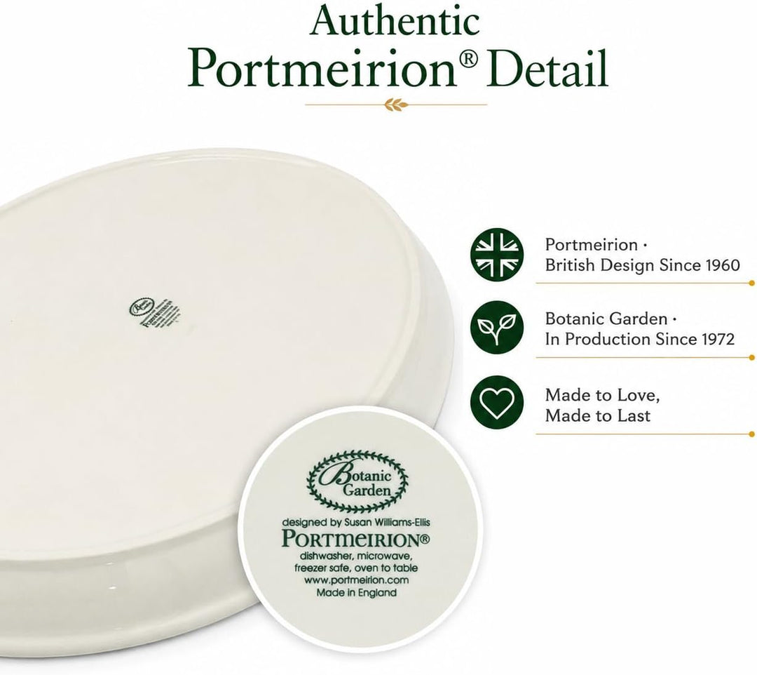 Portmeirion Home &amp; Gifts - Botanic Garden Collection - Ovale Platte - 13 Zoll - Fingerhut (Mehrfarbi