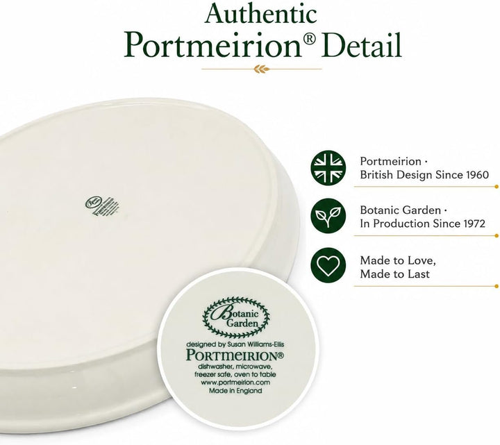 Portmeirion Home &amp; Gifts - Botanic Garden Collection - Ovale Platte - 13 Zoll - Fingerhut (Mehrfarbi