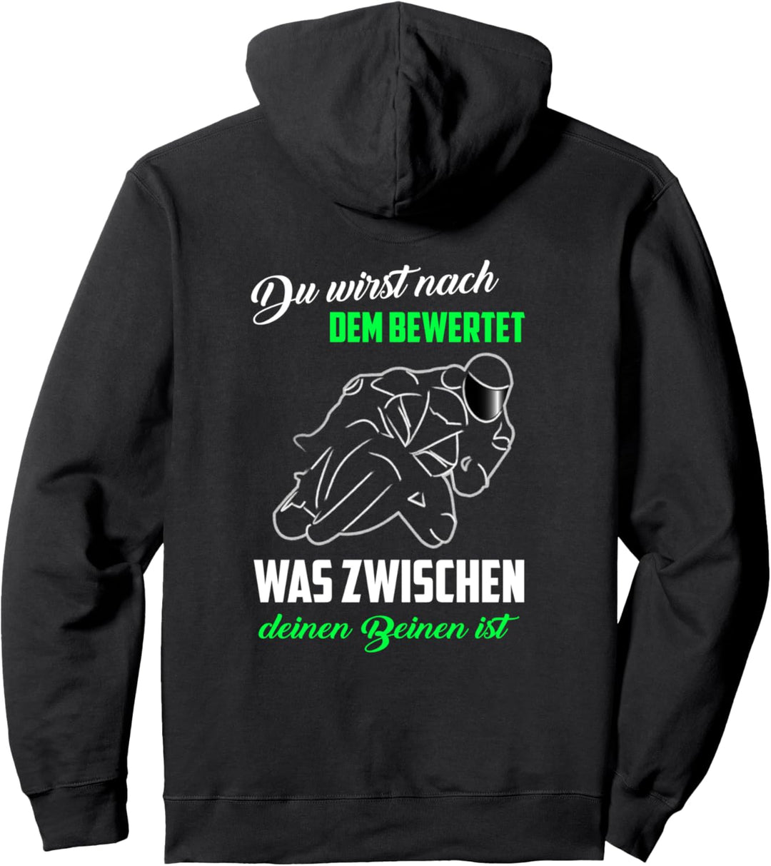 Lustiger Motorrad Spruch Schräglage Motorradfahrer Pullover Hoodie