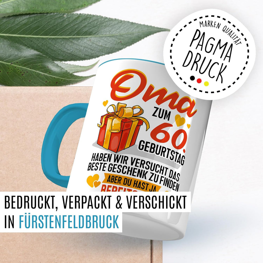 Tasse Grossmutter Geschenk Oma zum 60. Geburtstag haben wir versucht das beste Geschenk zu finden, a