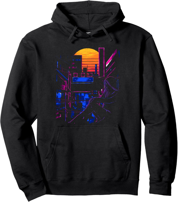 Ästhetisches japanisches Anime Vaporwave Pullover Hoodie