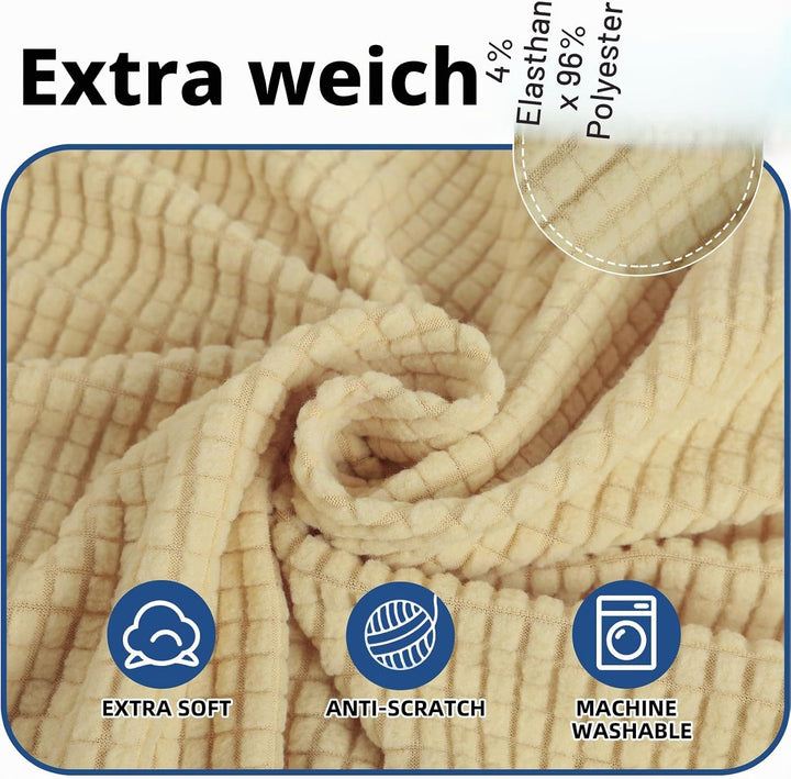 Ystyle Stretch Stuhlhussen 2er Set, Stuhlbezug Elastisch Abnehmbarer Waschbarer, Universal Hussen Fü