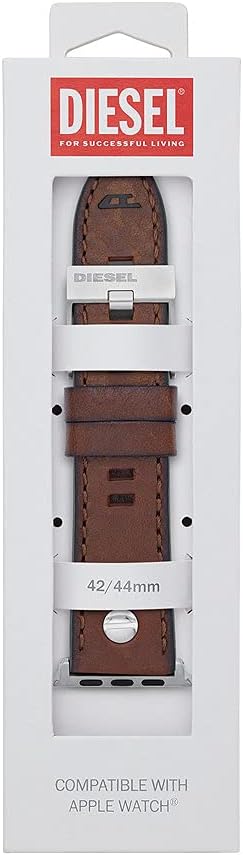 Diesel Lederarmband für Herren für Apple Watch®, 42 mm, 44 mm und 45 mm, Braun