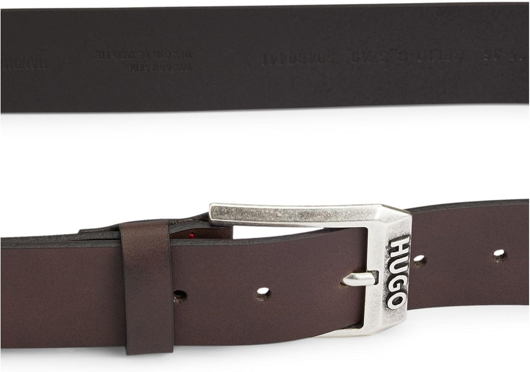 HUGO Herren Gürtel, Dark Brown