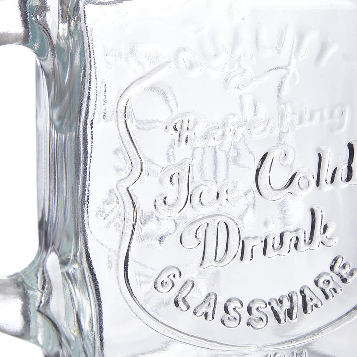 Relaxdays Trinkgläser mit Deckel und Strohhalm, 12er Set Limonadengläser, 500 ml, Retro Sommergläser