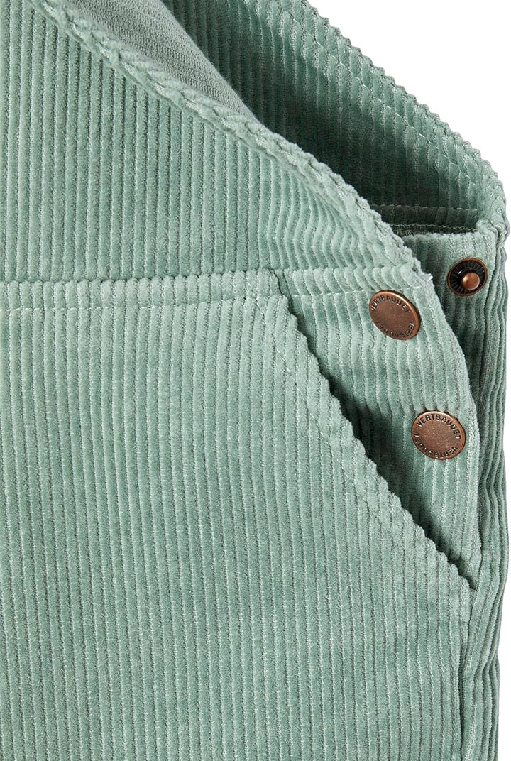 Vertbaudet Mädchen Cord-Latzhose mit Volantträgern GRIS 92-98, GRIS 92-98
