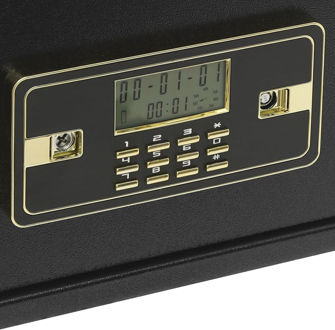 22L/5.8gal Möbeltresor Safe Tresor mit digital Tastatur Elektronischer Tresor Alarmsystem Feuerfest