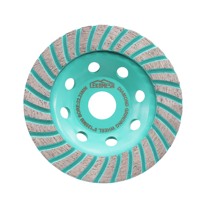 Diamant Schleifscheibe 125mm - Turbo-Segmente Diamant Schleiftopf für Beton, Granit, Marmor, Mauerwe