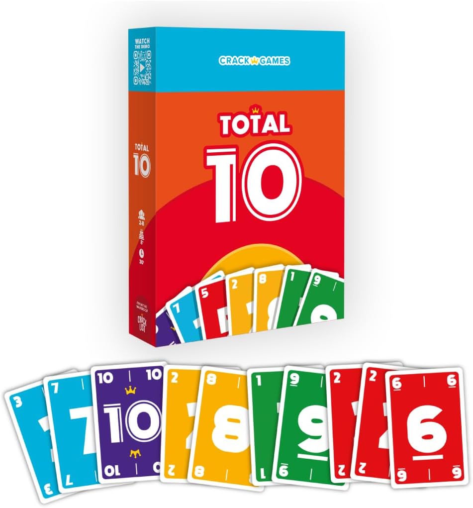 TOTAL 10 – Kartenspiel Inspiriert vom Rommé | Von den Machern von Crack List | 2 bis 8 Spieler | Ab