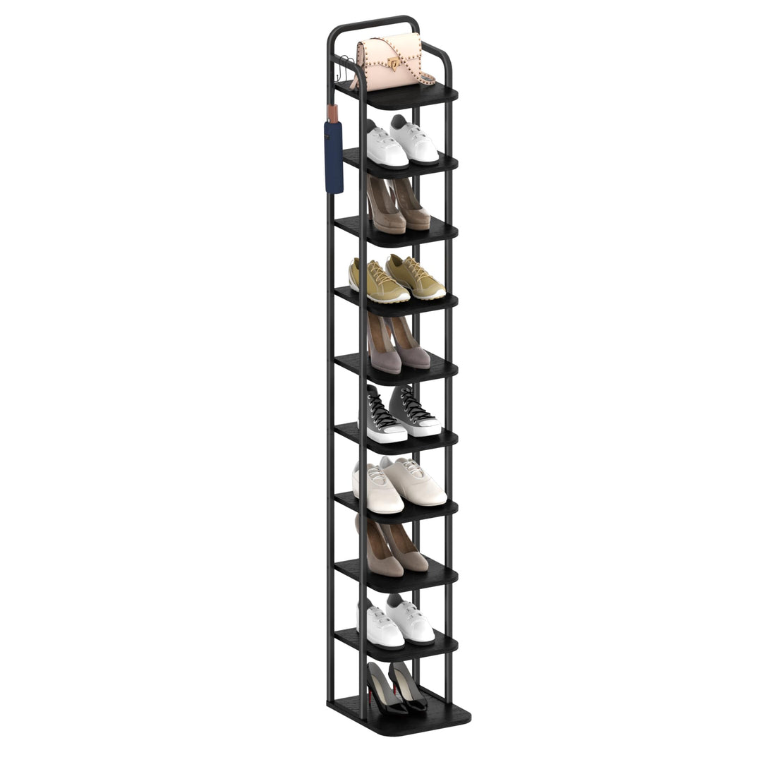Hzuaneri Vertikales Schuhregal, 10-Stöckige Schuhregale, Schuhturm Für Kleine Räume, Freistehend, Ve