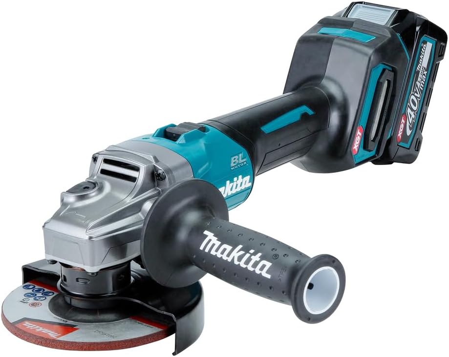 Makita GA008GM201 Akku-Winkelschleifer 40V max. / 4,0 Ah, 2 Akkus + Ladegerät im MAKPAC mit 2 Akkus