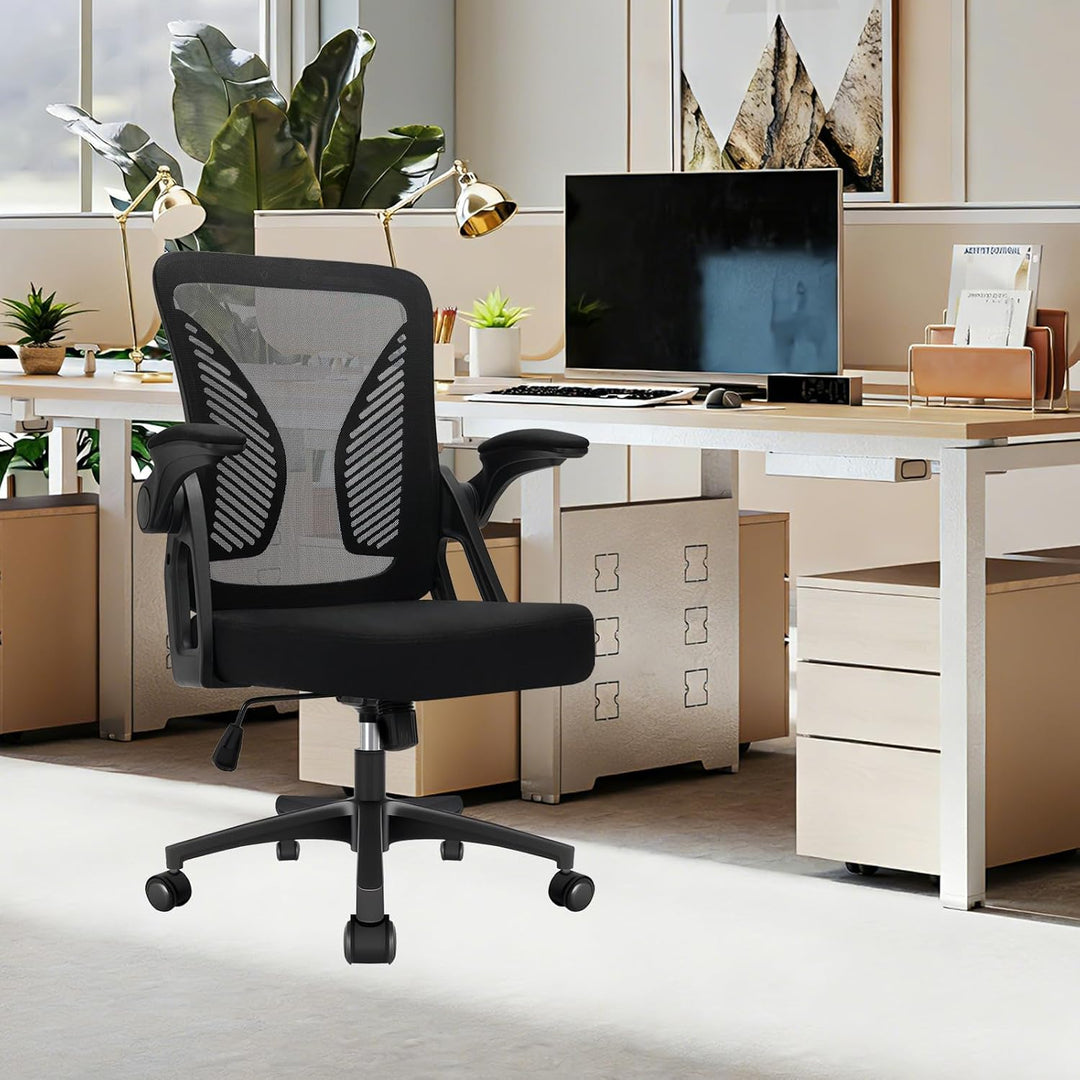 Milacyee Bürostuhl Ergonomisch, Bürostuhl, Schreibtischstuhl mit Verstellbarer Armlehnen, Lendenwirb