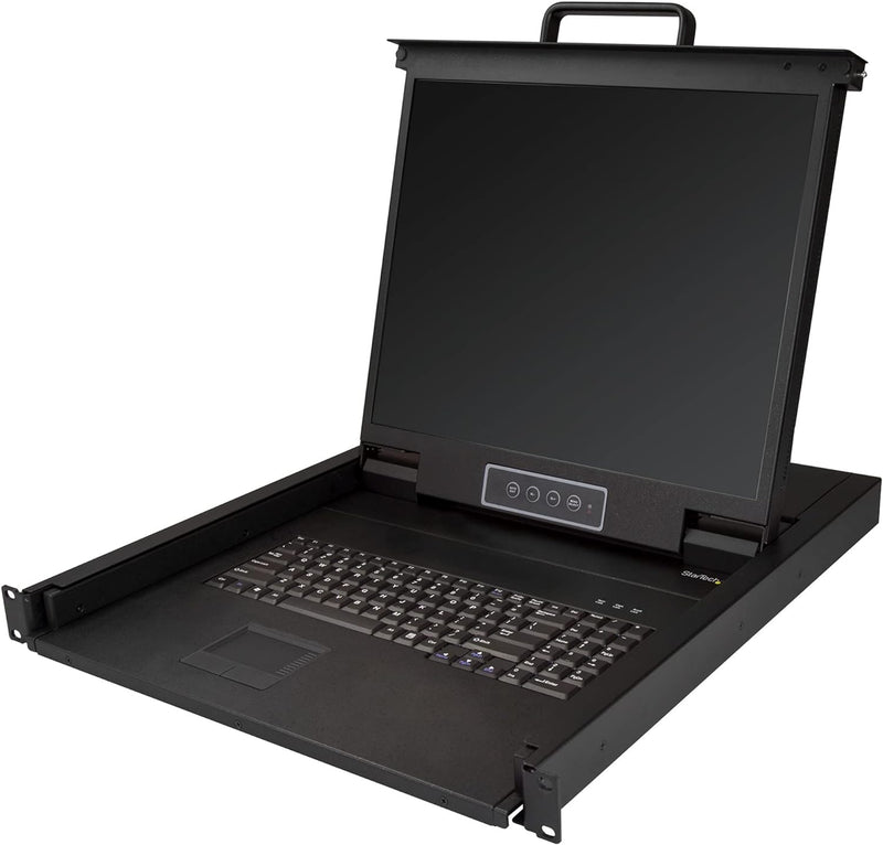 StarTech.com Rack KVM Konsole - US Tastatur(QWERTY), Ein Port VGA KVM mit 19" LCD Monitor - 1HE LCD
