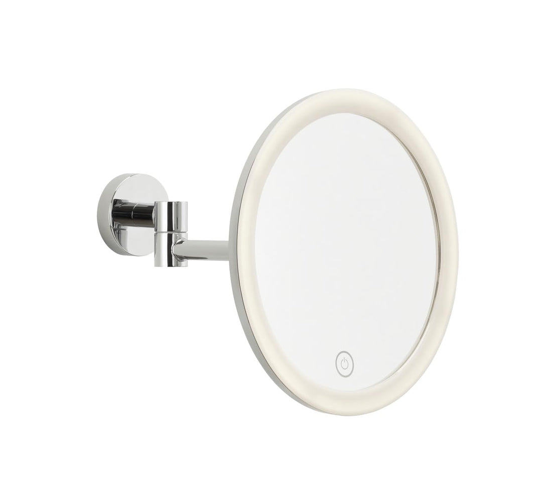 tesa VISIOON LED-Kosmetikspiegel - kabelloser Schminkspiegel mit dimmbarer Beleuchtung - Touch Contr