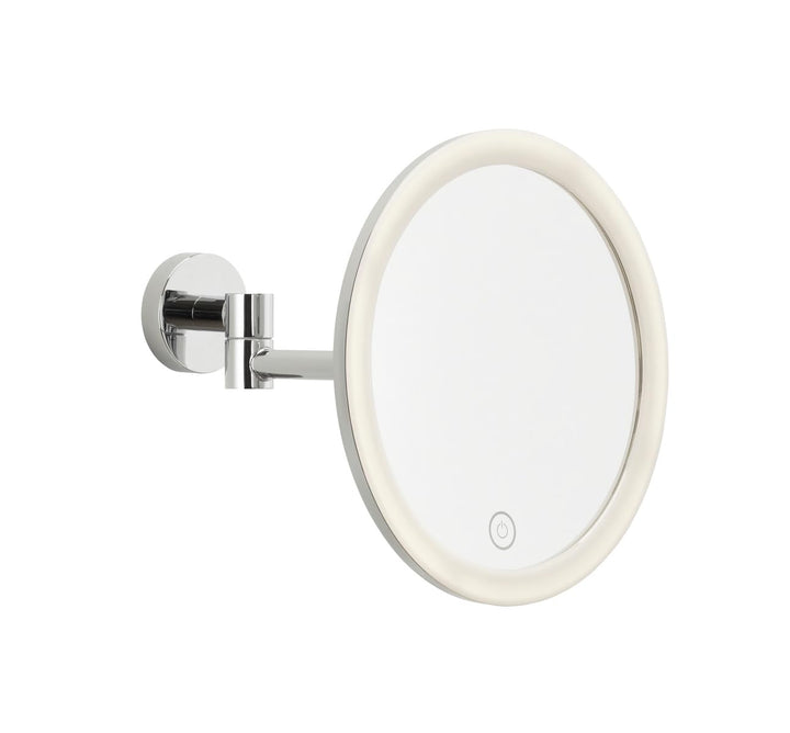 tesa VISIOON LED-Kosmetikspiegel - kabelloser Schminkspiegel mit dimmbarer Beleuchtung - Touch Contr