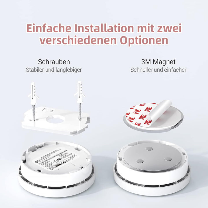 Putogesafe Rauchmelder, 10-Jahres-Feuermelder, Brandmelder mit eingebauter 10-Jahres-Lithiumbatterie