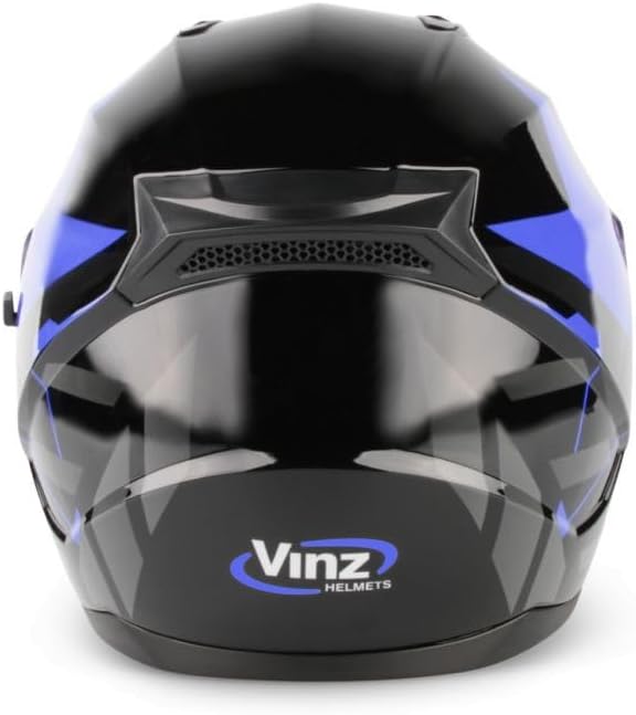 VINZ Kennet Integralhelm mit Sonnenblende | Motorrad Helm Vollvisierhelm Mopedhelm | Motorradhelm Fu