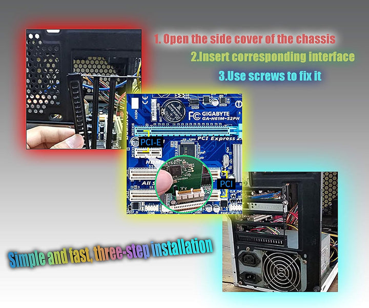 CERRXIAN 2-Port RS232 PCI Express Serielle Karte - DB9 Dual Channel 16C1050 UART - Serielle Port PCI