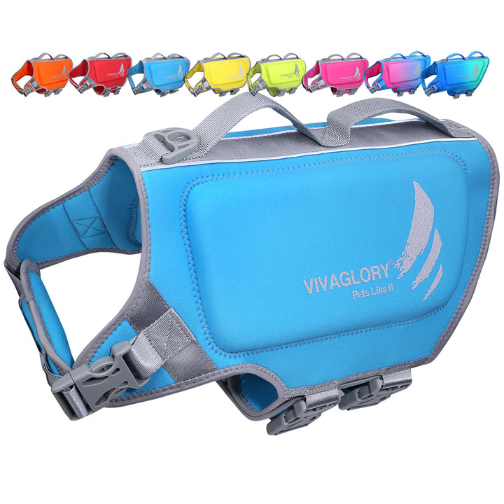 VIVAGLORY High Buoyancy Schwimmweste Hund, Rettungsweste, Hundeschwimmweste für Bootfahren, Schwimmh