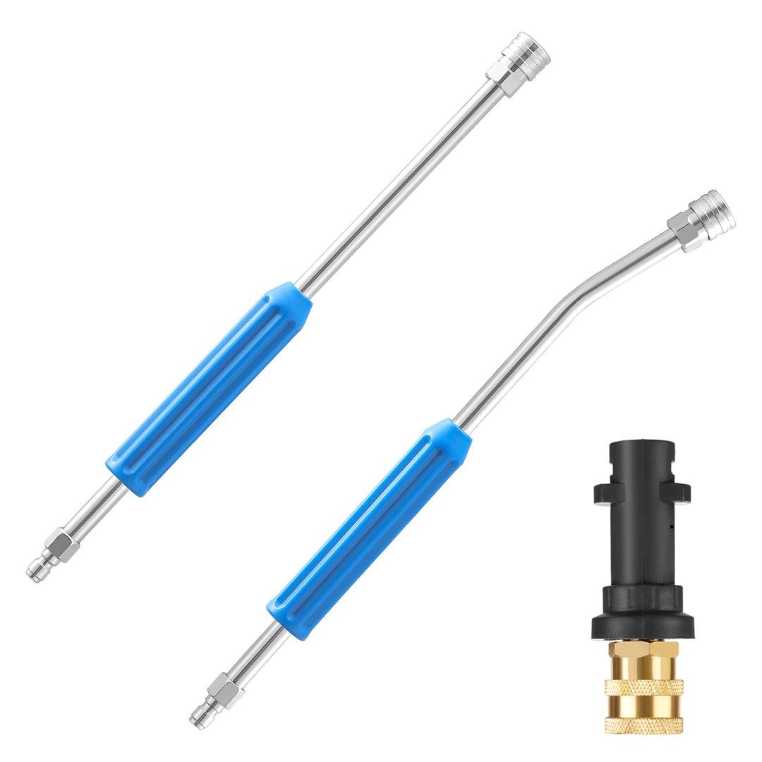 Tool Daily 2 Stück 43 cm Hochdruckreiniger-Verlängerungslanze mit Adapter, kompatibel mit Karcher K2