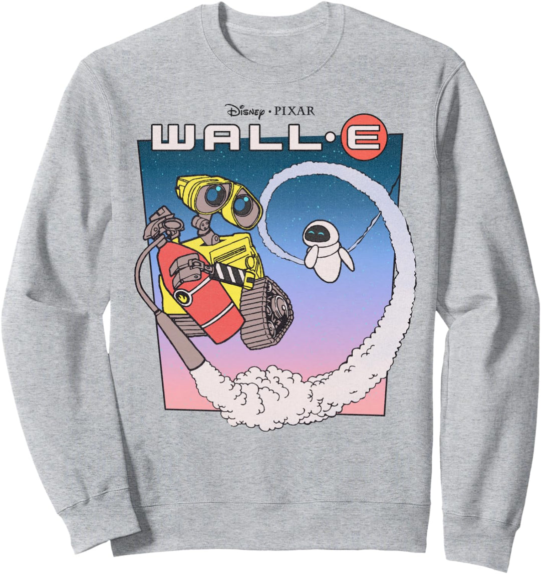Disney Pixar Wall-E And Eve Cartoon Poster Sweatshirt