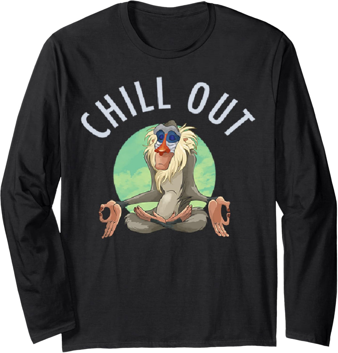 Disney Lion King Rafiki Meditating Logo Langarmshirt