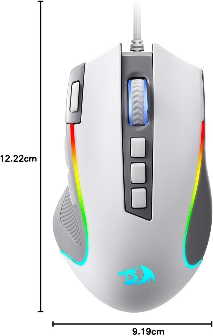 Redragon M612 RGB Gaming Maus, 8000 DPI kabelgebundene optische Gamer-Maus mit 11 programmierbaren T