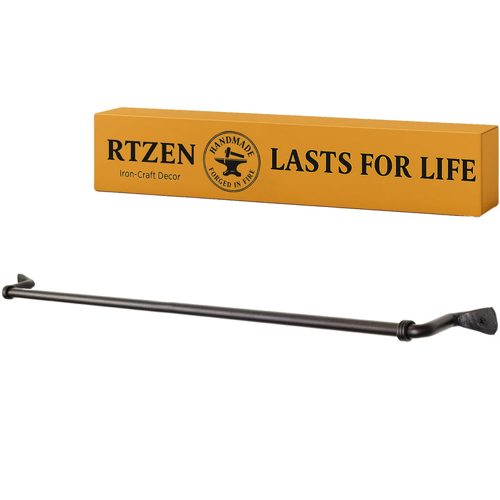 RTZEN Rustikaler moderner Handtuchhalter aus Schmiedeeisen, 66 cm breit, passend für 61 cm grosse Ha