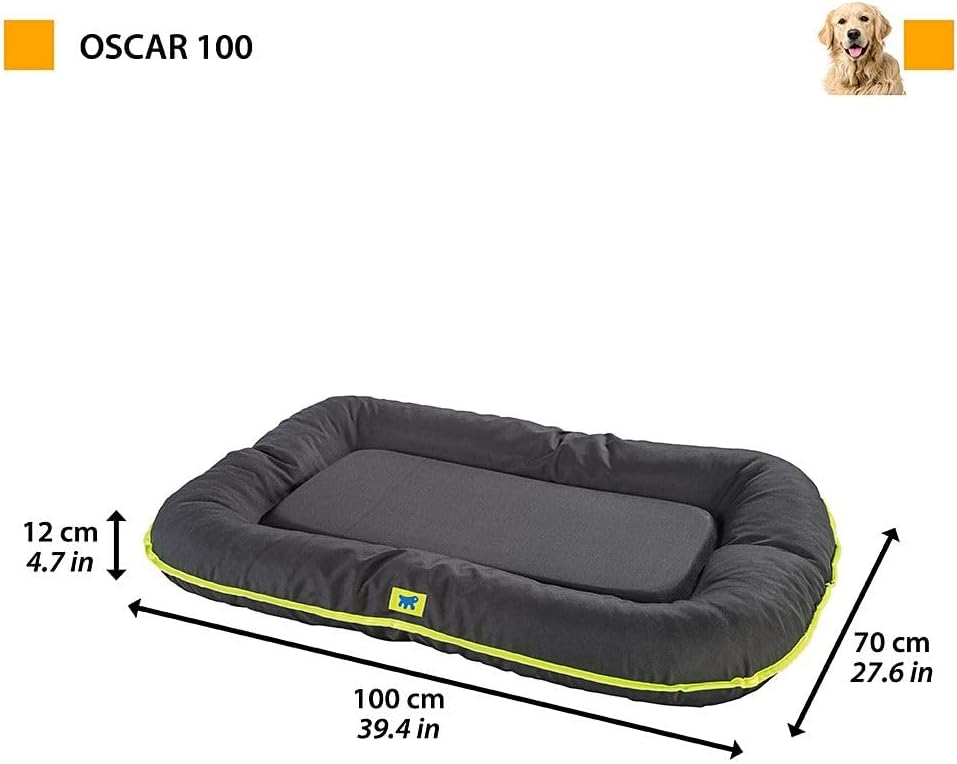 Ferplast Hundebett Hundematte, Hundekissen OSCAR 100 aus Waschbarem Technischen Stoff, Wasserabweise