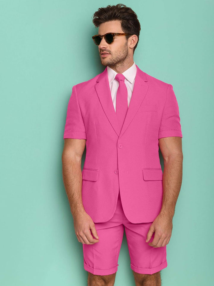 OppoSuits Herren Men Suit Business-Anzug Hosen-Set, 46 Mr.pink