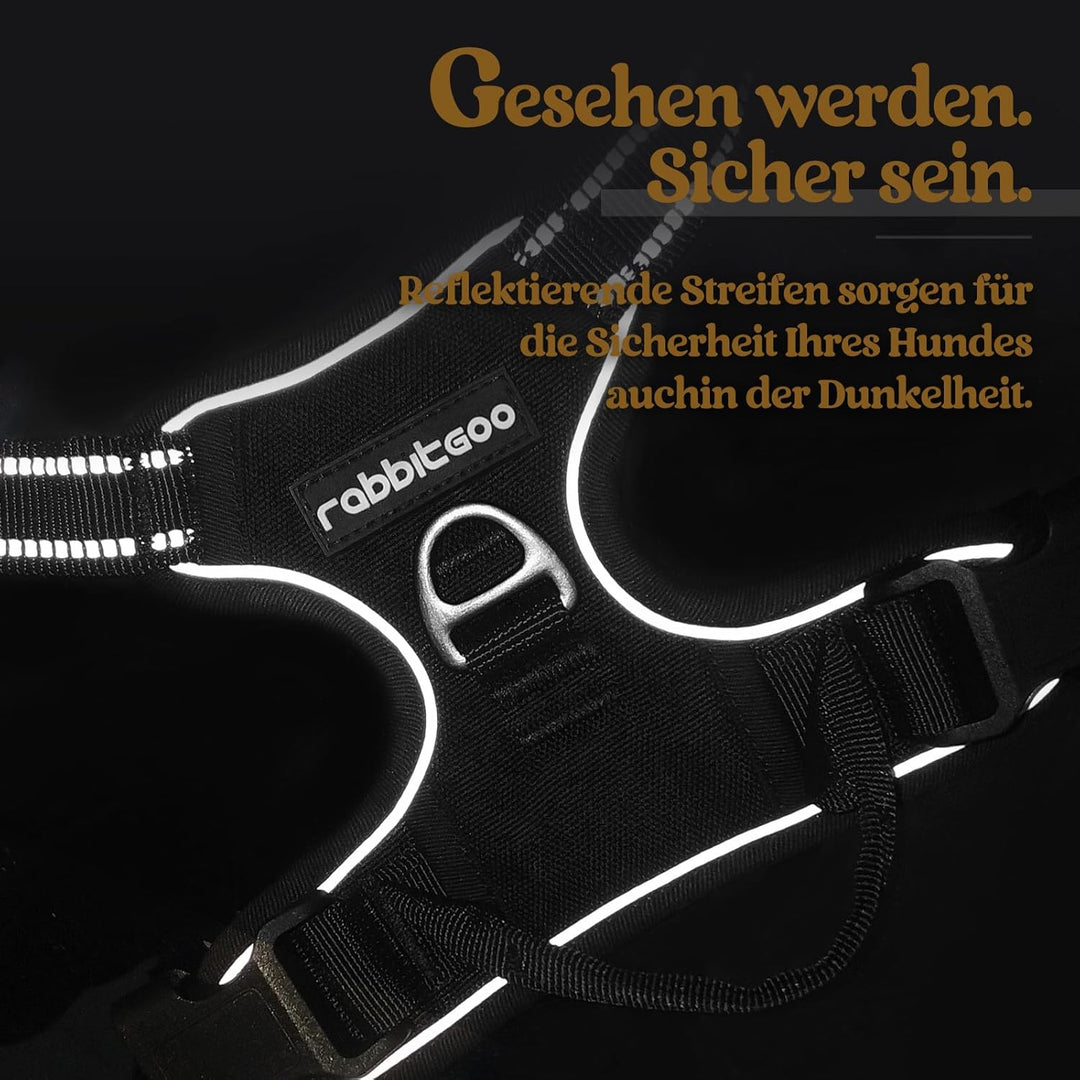rabbitgoo Hundegeschirr Mittelgrosse Hunde, Anti Zug Geschirr mit Kontrolle, No Pull Verstellbar Hun