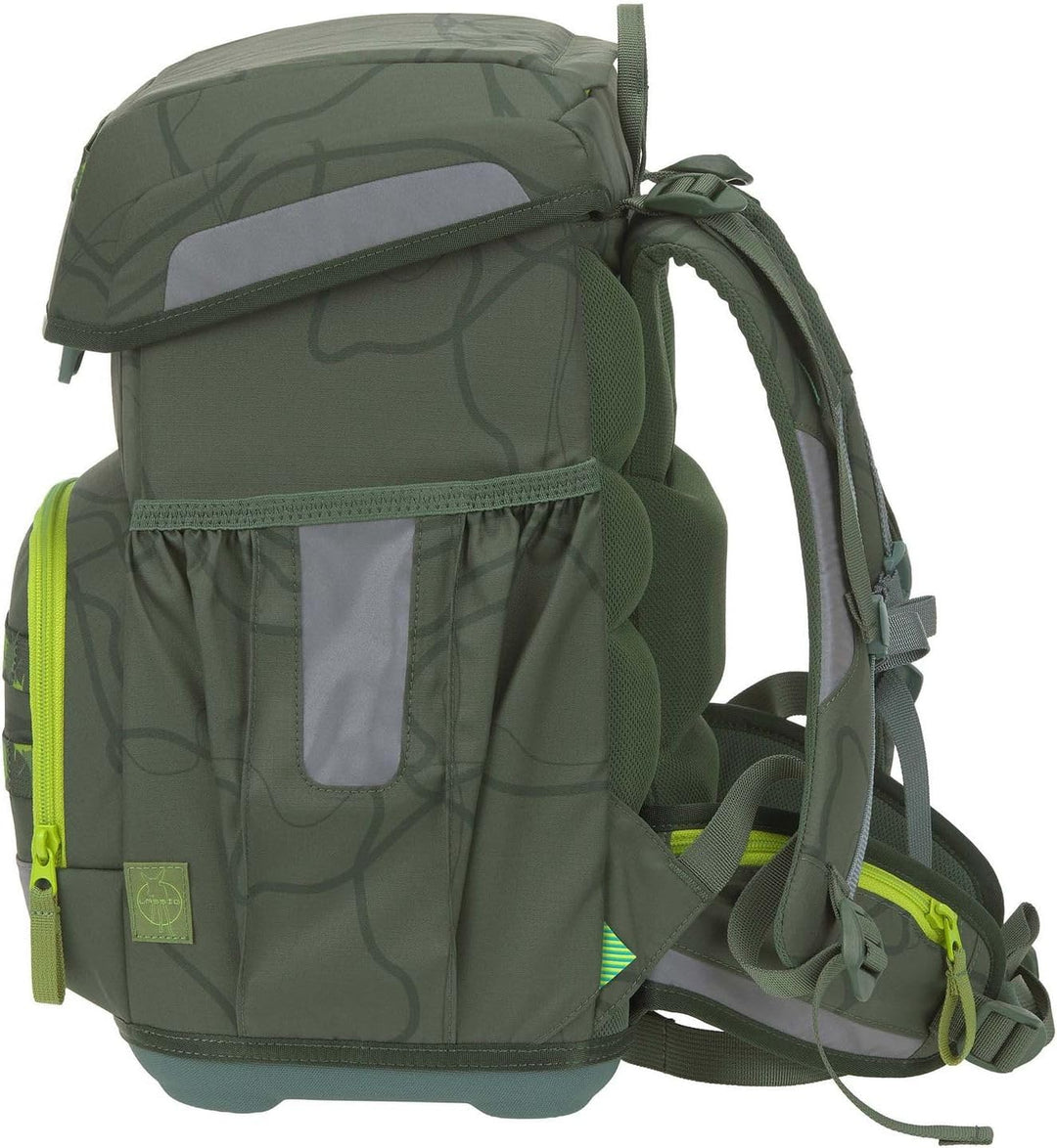 LÄSSIG Schulranzen Regenhülle Light Unique School Set 7-teilig Jungle Green dunkelgrün