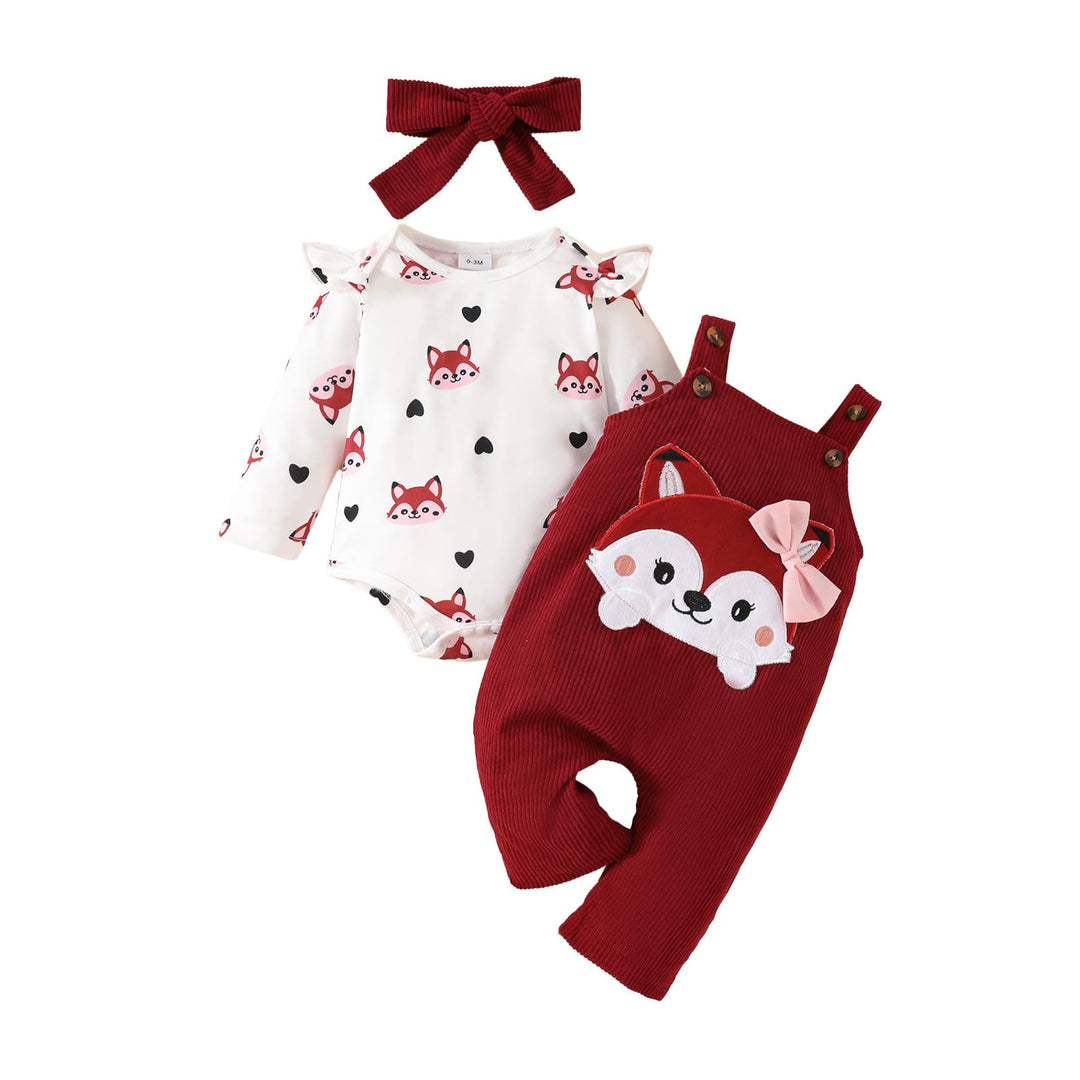Baby Mädchen Kleidung Floral Tops Body Bär Latzhose Einstellbare Overalls Outfits Set 3-6 Monate Rot