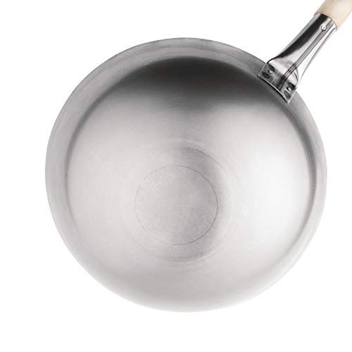 Vogue Stahl Wok runder Boden 35,5cm
