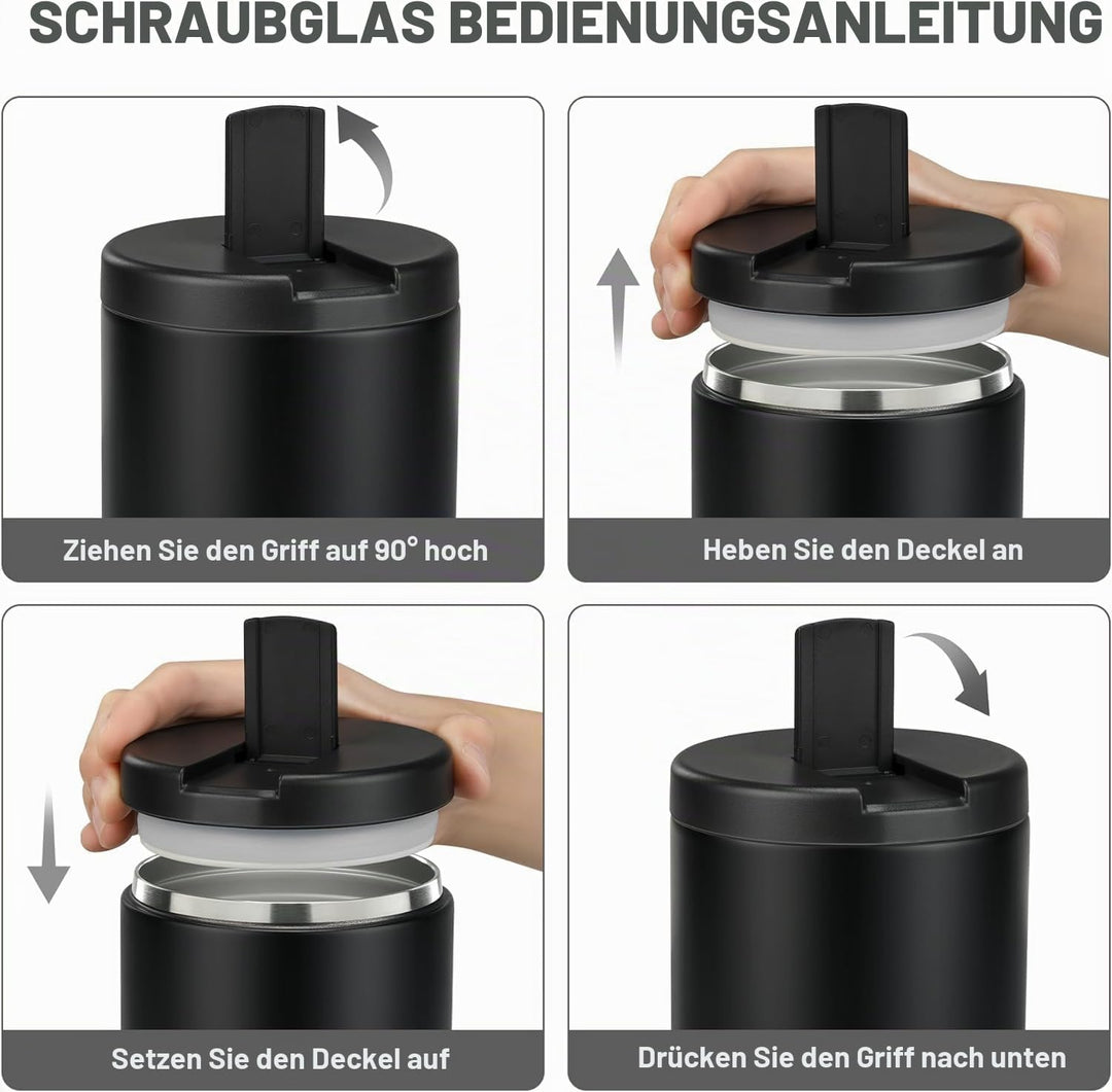 Itslife Thermobehälter für Essen 560ml Edelstahl Warmhaltebebehälter, Auslaufsicherer Lunchbehälter