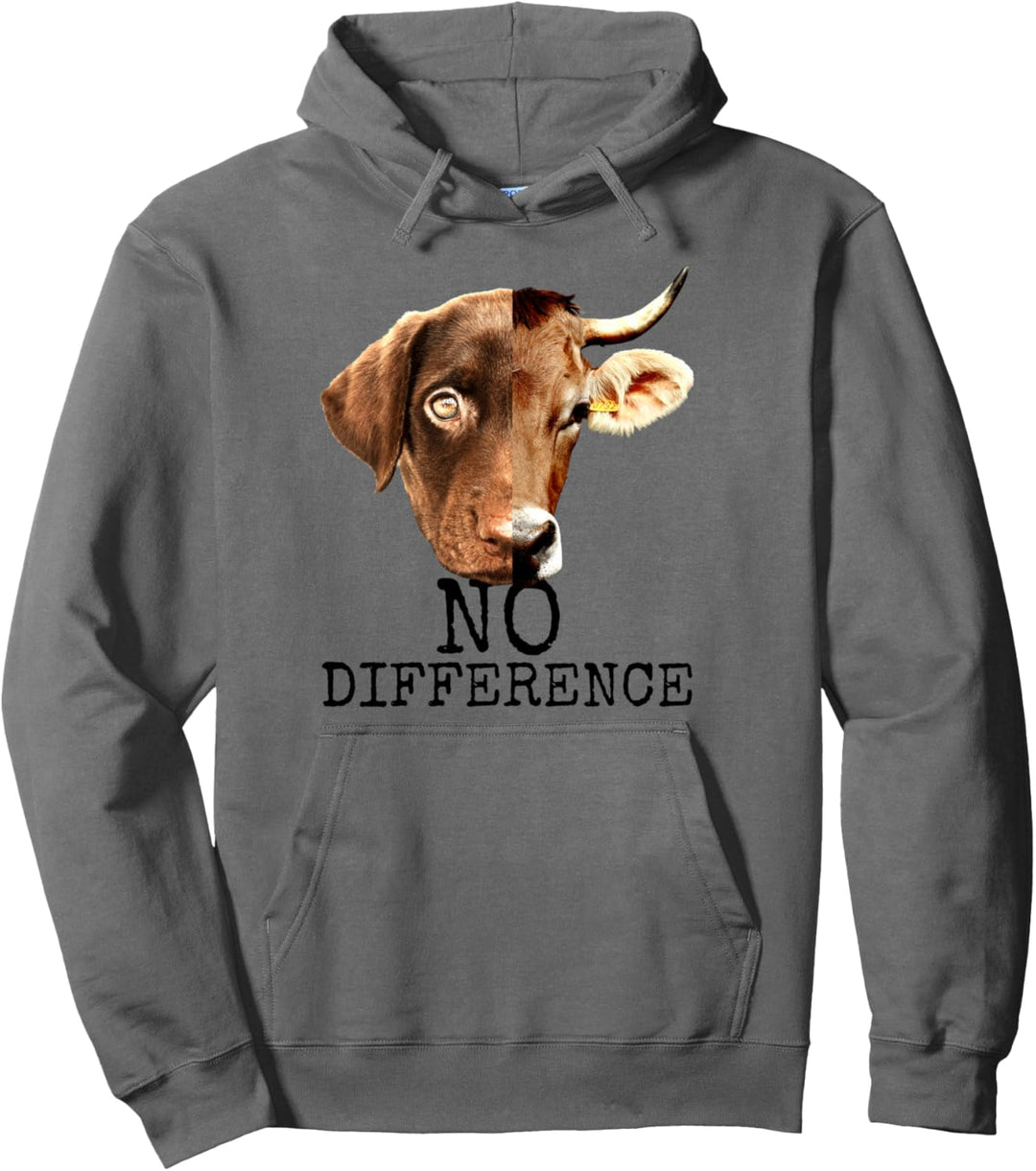 No Difference Vegetarier Tierschutz Veganer Liebe Pro Vegan Pullover Hoodie
