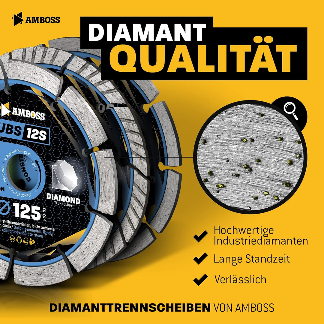 Amboss Diamant Trennscheibe UBS 12S - Diamant-Trennscheibe Ø 350 mm x 20 mm/25,4 mm - leicht armiert