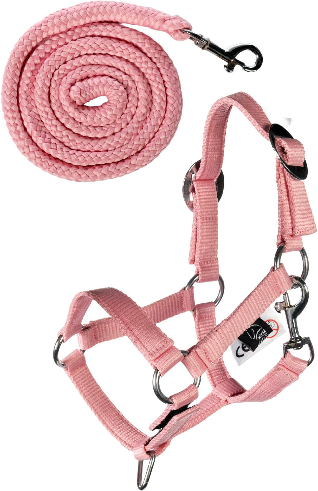 HKM Kinder Hobby Horsing Basic Halfter und Strick, Rosa, One Size, Rosa