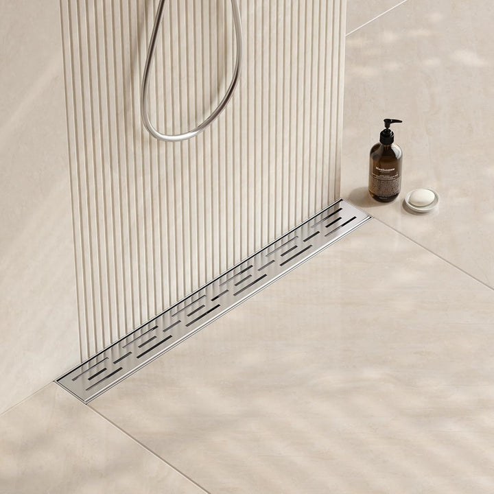 Neodrain Duschrinne 70cm Edelstahl Bodenablauf - 360° Siphon Duschablauf Extra Flach Ablaufrinne mit