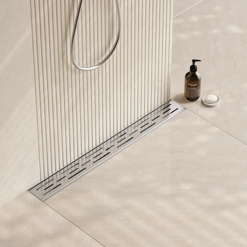 Neodrain Duschrinne 70cm Edelstahl Bodenablauf - 360° Siphon Duschablauf Extra Flach Ablaufrinne mit