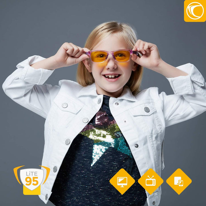 PRiSMA KIDS Blaulichtfilterbrille für Kinder mit LiTE95 Blaulichtfilter, Kinderbrille K2704 mit 95%