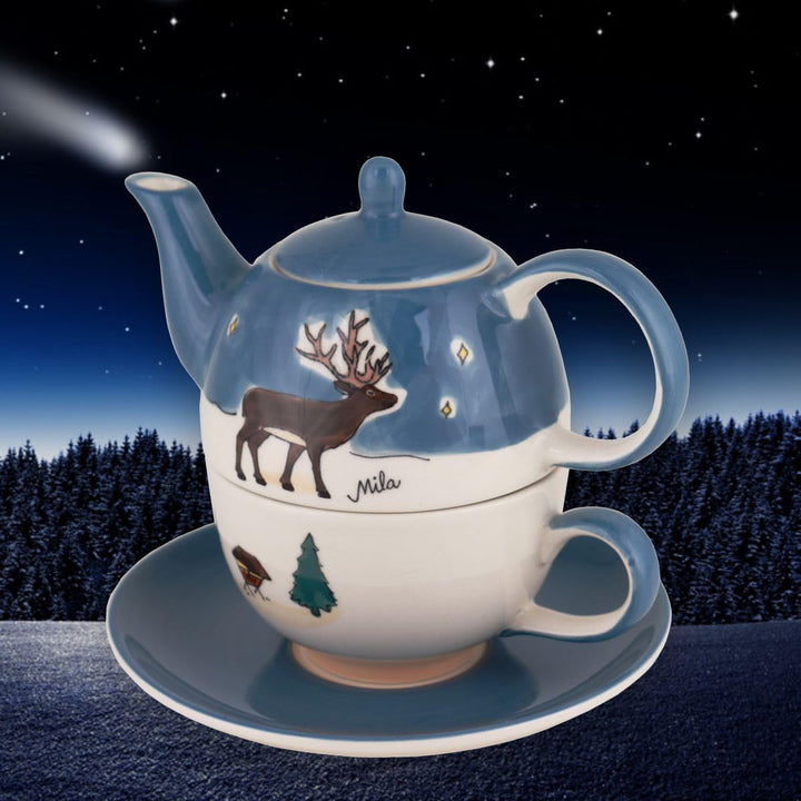 Mila Keramik Tee-Set Tea for One Rotwild | MI-99299