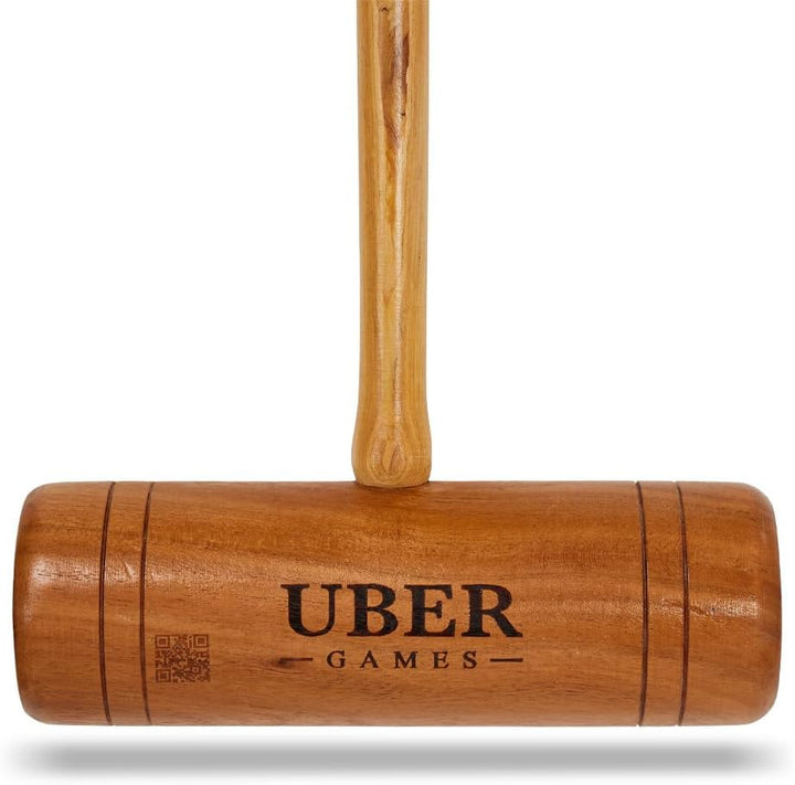 Übergames Extrem hochwertiges Pro Croquet / Krocket Set für Fortgeschrittene ECO Hartholz Pro Krocke