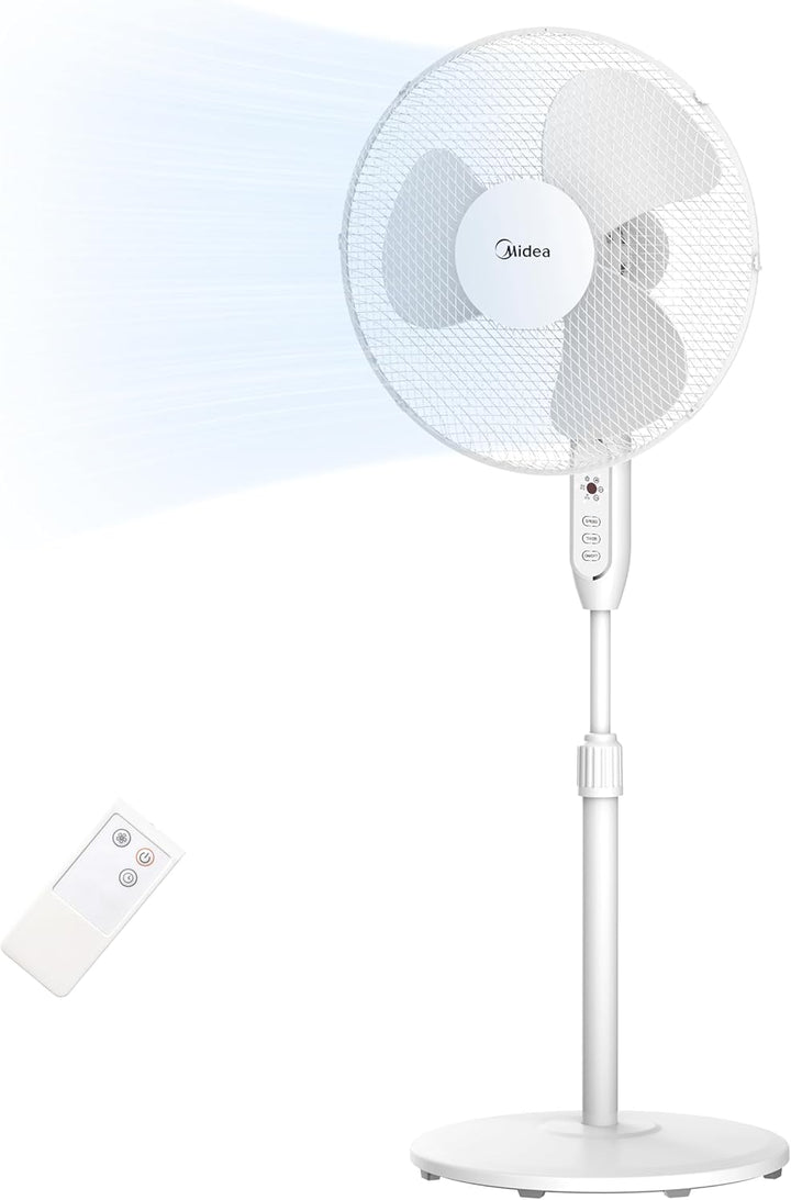 Midea FS40-16JRA Standventilator, Starke Windkraft, Grosses Luftvolumen, 40 W Leistung, Fernbedienun