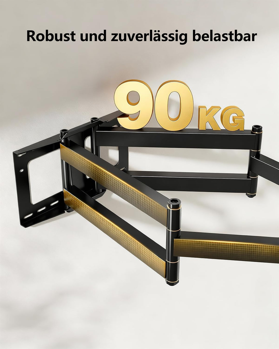 FORGING MOUNT TV Wandhalterung mit 109cm Langer Reichweite Doppelter Gelenkarm Voll Bewegung Neigbar