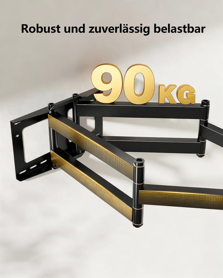FORGING MOUNT TV Wandhalterung mit 109cm Langer Reichweite Doppelter Gelenkarm Voll Bewegung Neigbar
