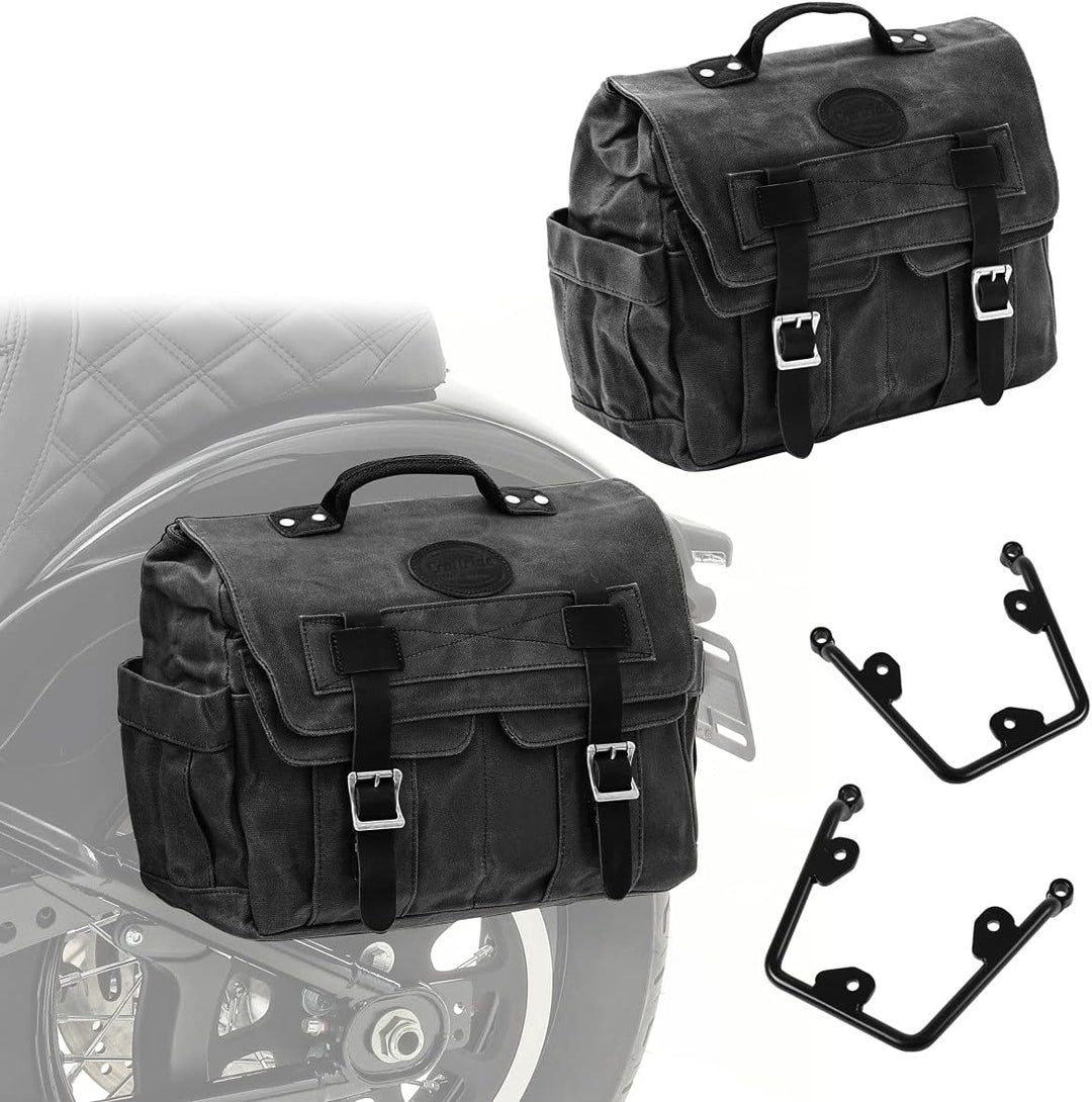Set 2X Satteltaschen + Halter für Honda Rebel 1100 2021 CV1F-schwarz