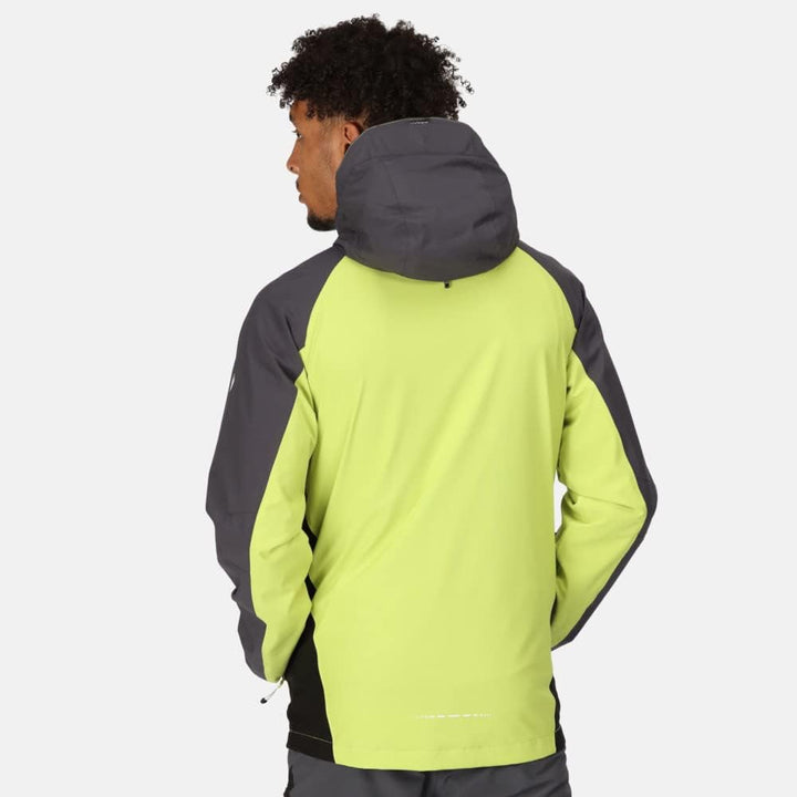 Regatta Outdoorjacke/Regenjacke Raddick für Herren Wasserdicht, S Grünalgen/Robbengrau