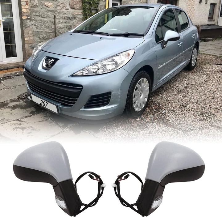 Convitex Aussenspiegel spiegel rechts für Peugeot 207 baujahr 2006- elektrisch TempSensor mit Blinke